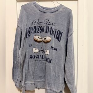 Blue Graphic Sweatshirt